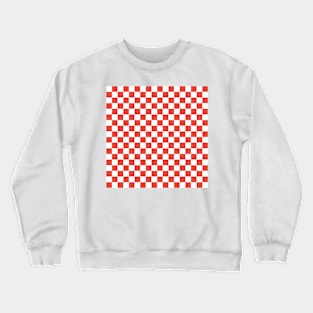 Red and white checkered pattern Crewneck Sweatshirt